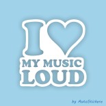 stickere I love my music loud