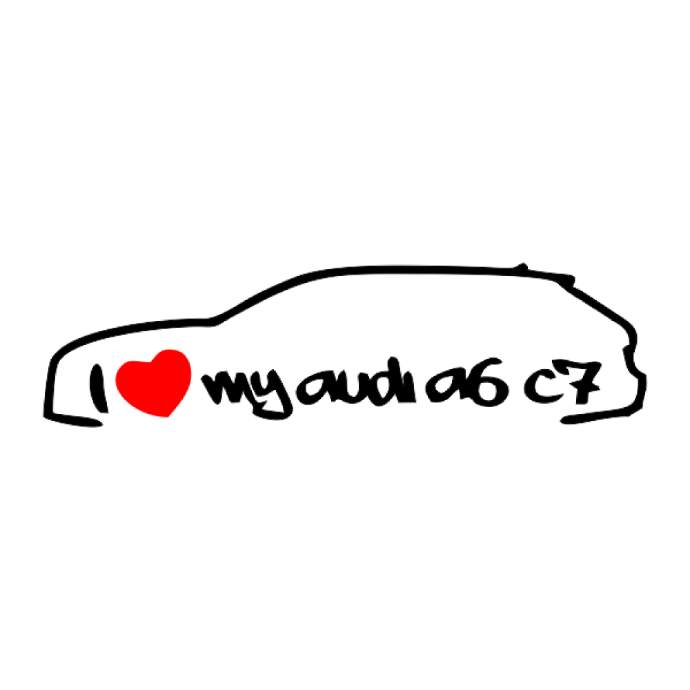stickere Silueta Audi A6 C7 Love