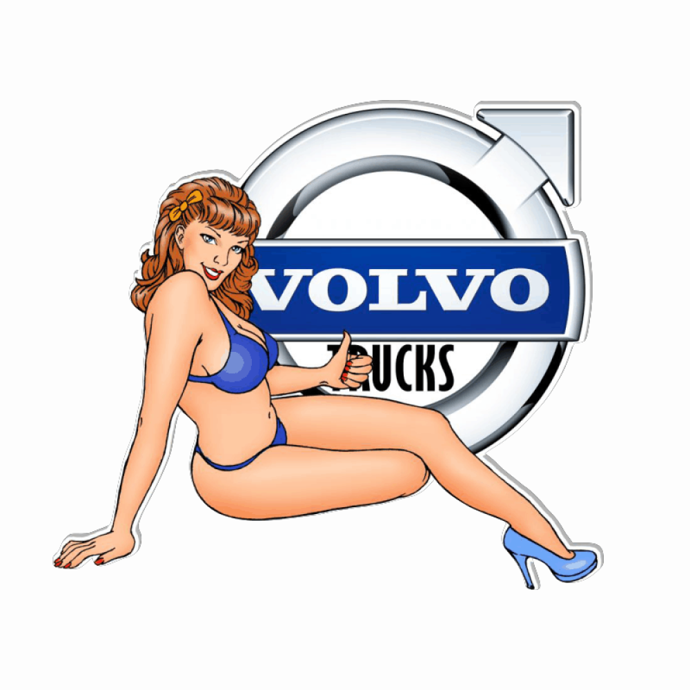 stickere Girl on Volvo