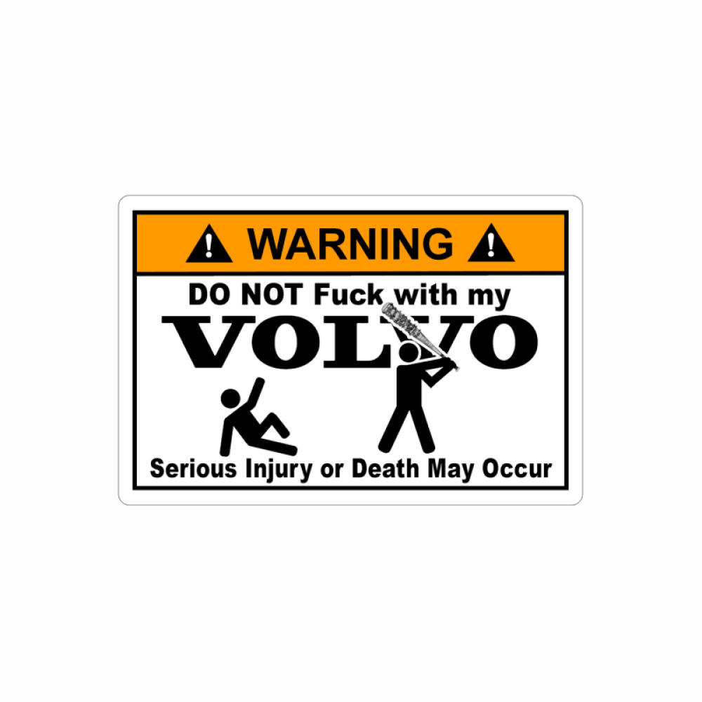 stickere Volvo Warning 3