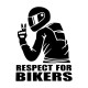 stickere Respect for Bikers