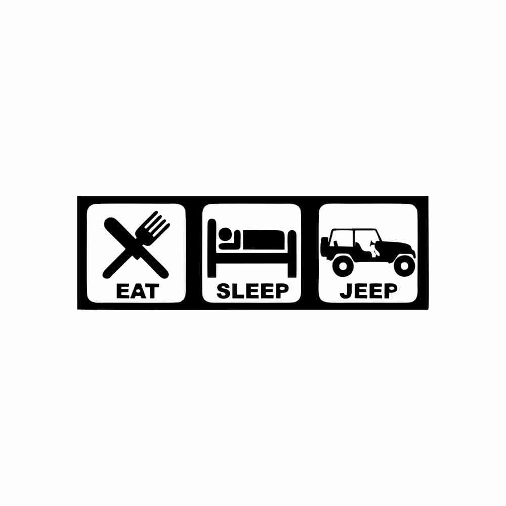 stickere Eat Sleep Jeep