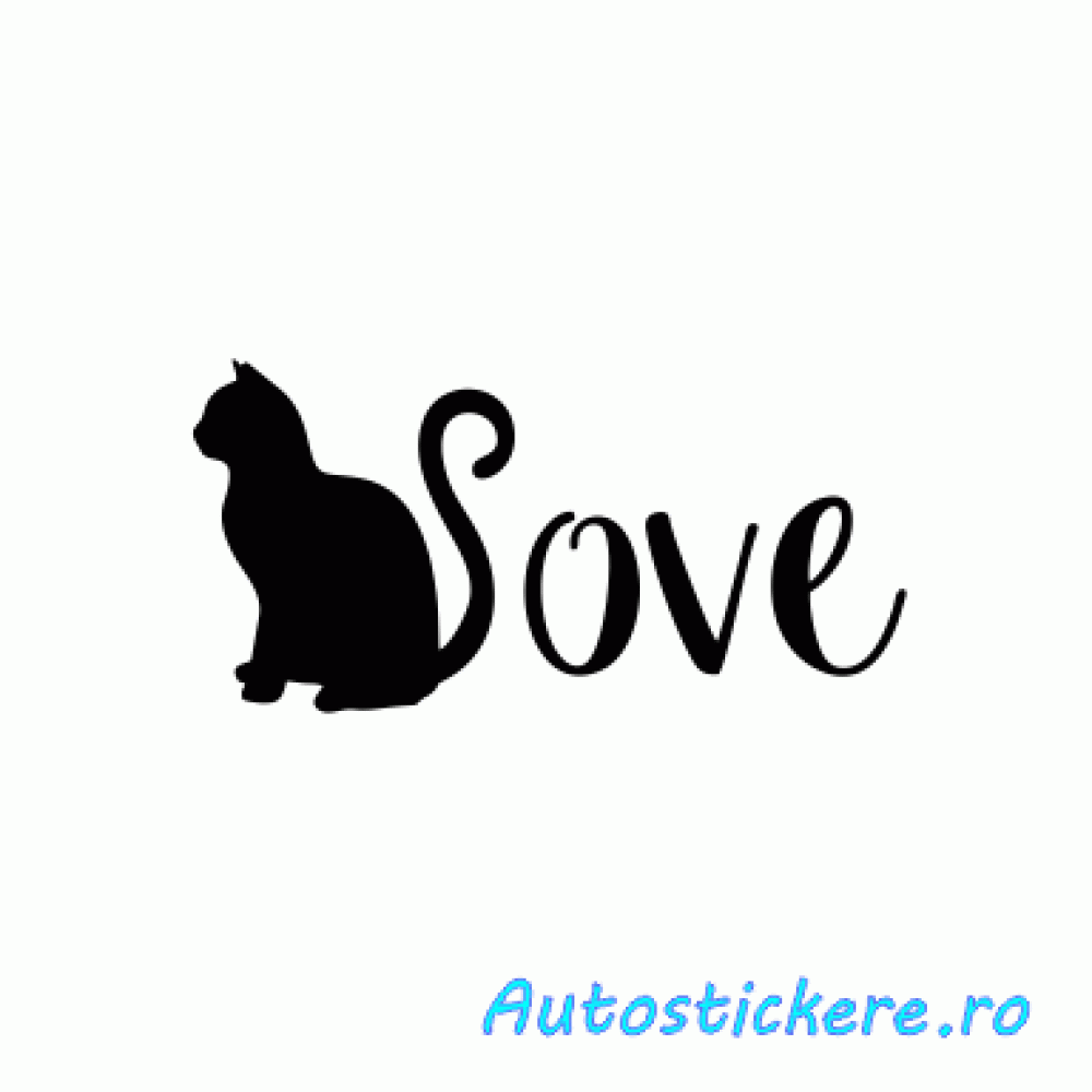 stickere Cat Love