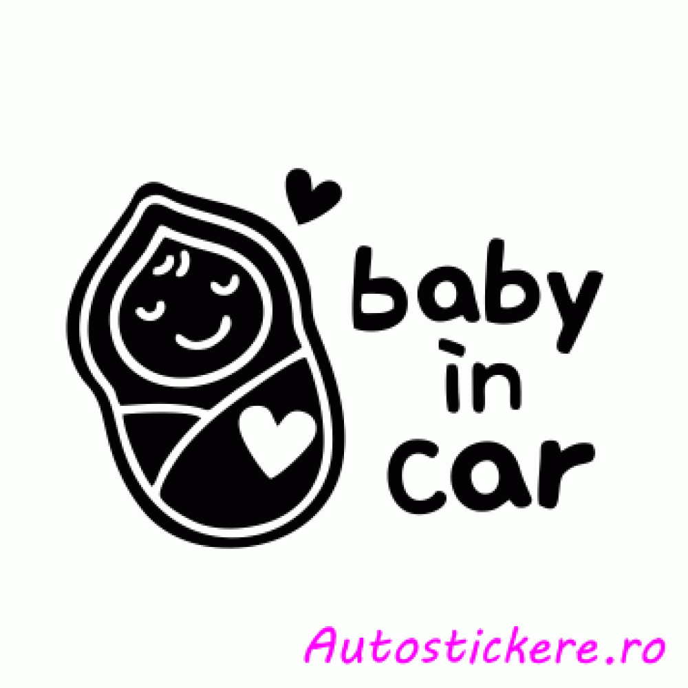stickere Baby in car one