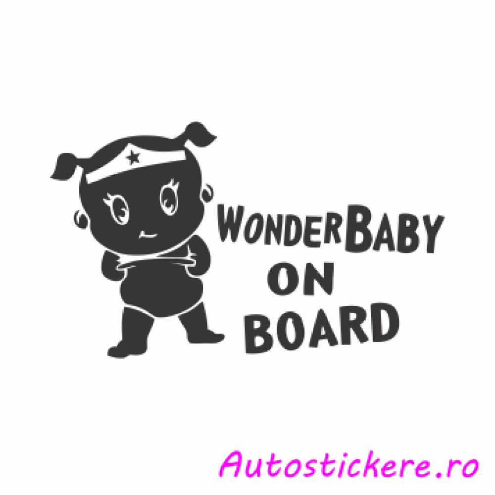 stickere Wonder Baby on Board